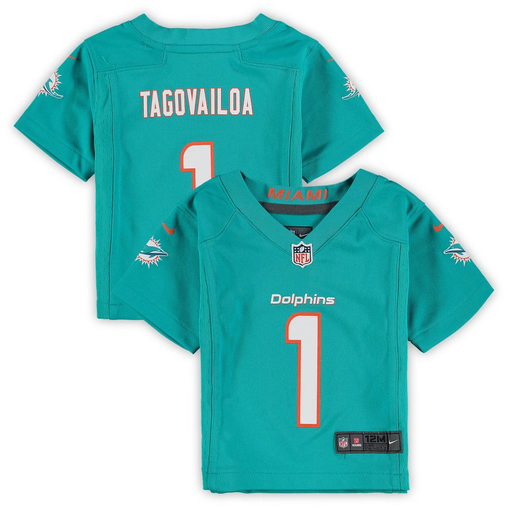 Infant Miami Dolphins Tua Tagovailoa Nike Aqua Team Player Game Jersey