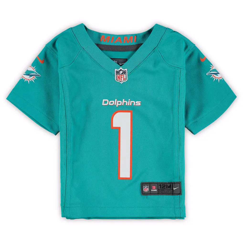 Infant Miami Dolphins Tua Tagovailoa Nike Aqua Team Player Game Jersey