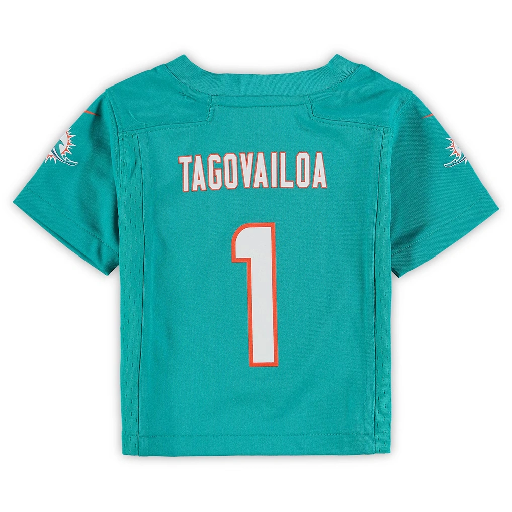 Infant Miami Dolphins Tua Tagovailoa Nike Aqua Team Player Game Jersey