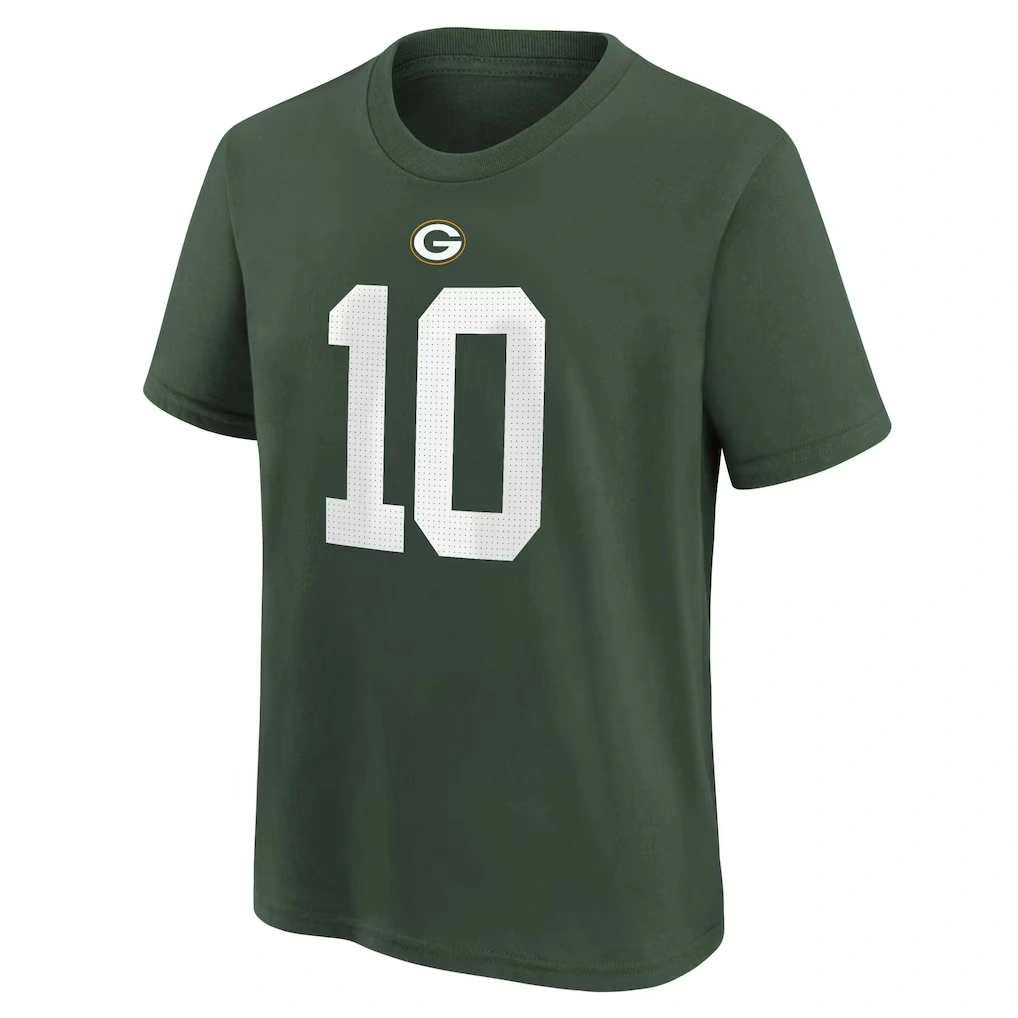 Preschool Green Bay Packers Jordan Love Nike Green Player Name & Number T-Shirt