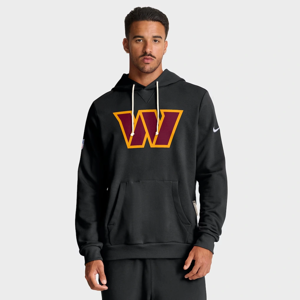 Men's Washington Commanders Nike Black Sideline Standard Issue Initial Home Dri-FIT Hoodie
