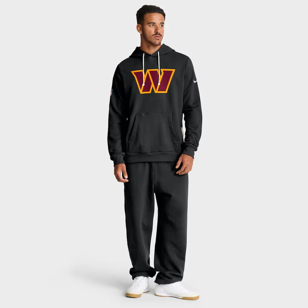 Men's Washington Commanders Nike Black Sideline Standard Issue Initial Home Dri-FIT Hoodie 3 Men's Washington Commanders Nike Black Sideline Standard Issue Initial Home Dri-FIT Hoodie