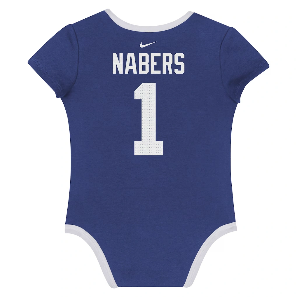 Newborn & Infant New York Giants Malik Nabers Nike Name & Number 3-Pack Bodysuit Set