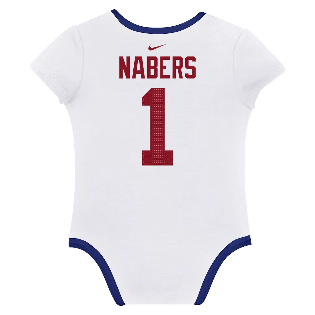 Newborn & Infant New York Giants Malik Nabers Nike Name & Number 3-Pack Bodysuit Set