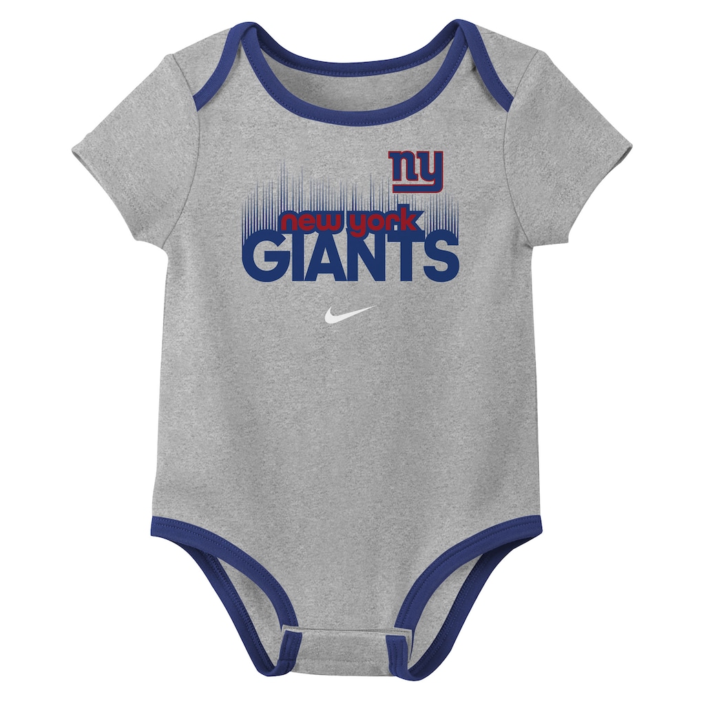 Newborn & Infant New York Giants Malik Nabers Nike Name & Number 3-Pack Bodysuit Set