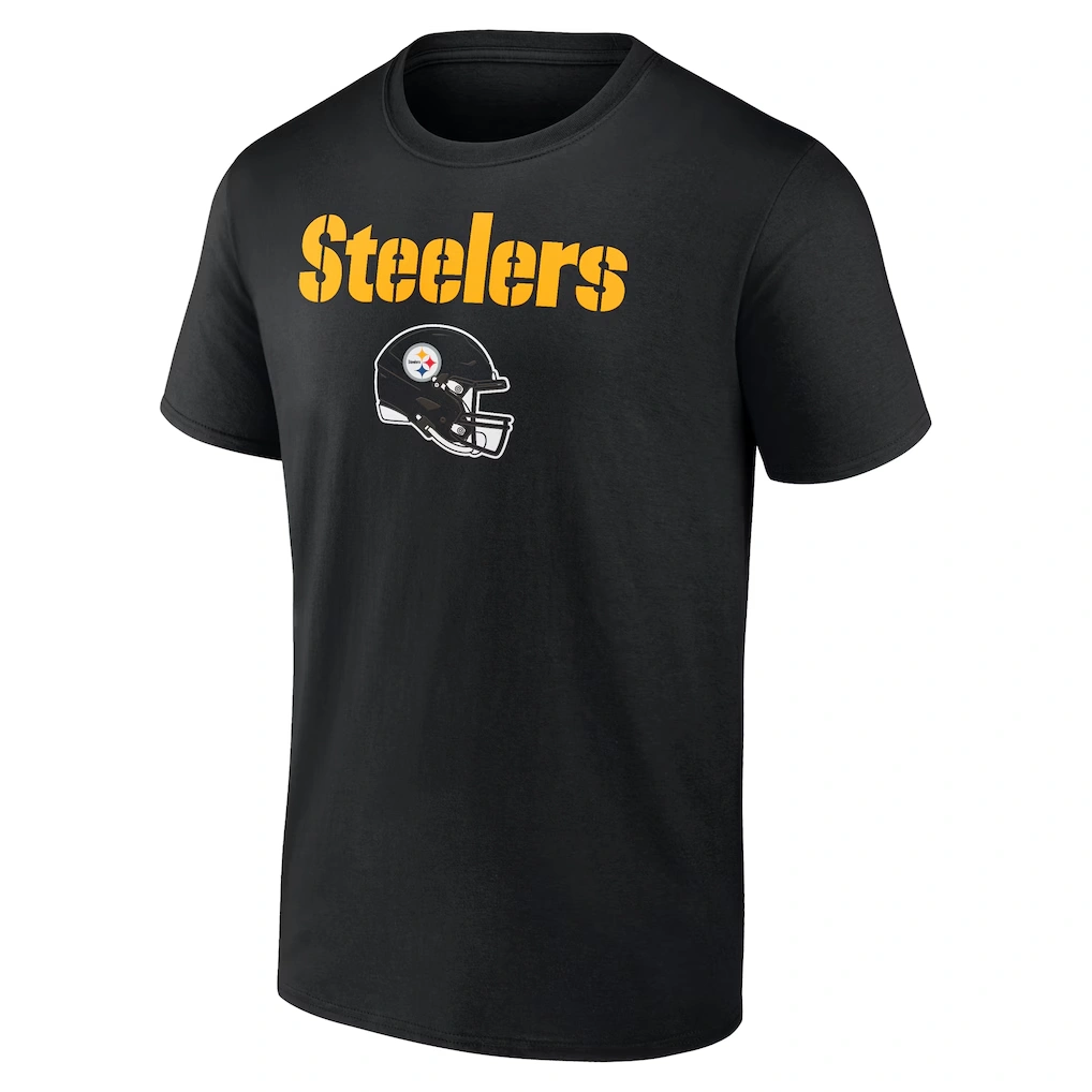 Men's Pittsburgh Steelers Joey Porter Jr. Black Team Wordmark Player Name & Number T-Shirt