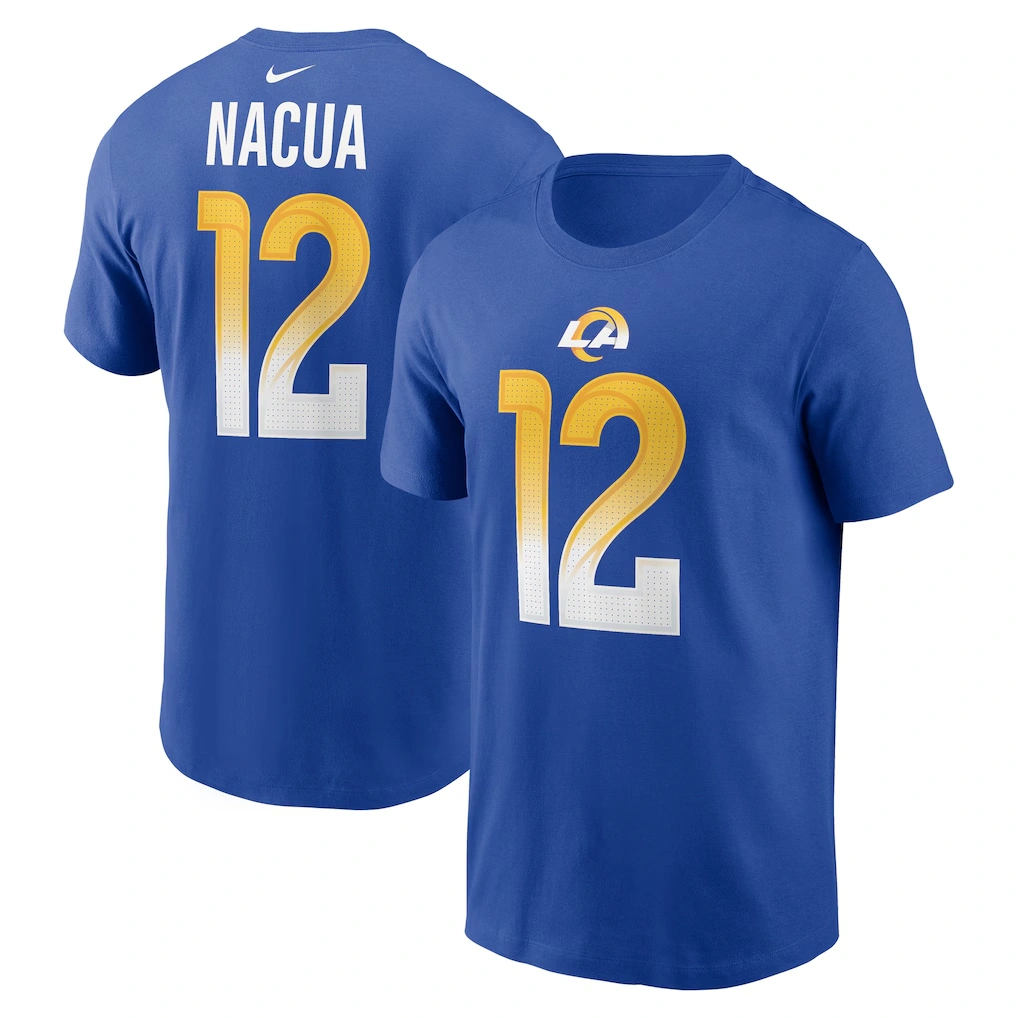 Men's Los Angeles Rams Puka Nacua Nike Royal Player Name & Number T-Shirt