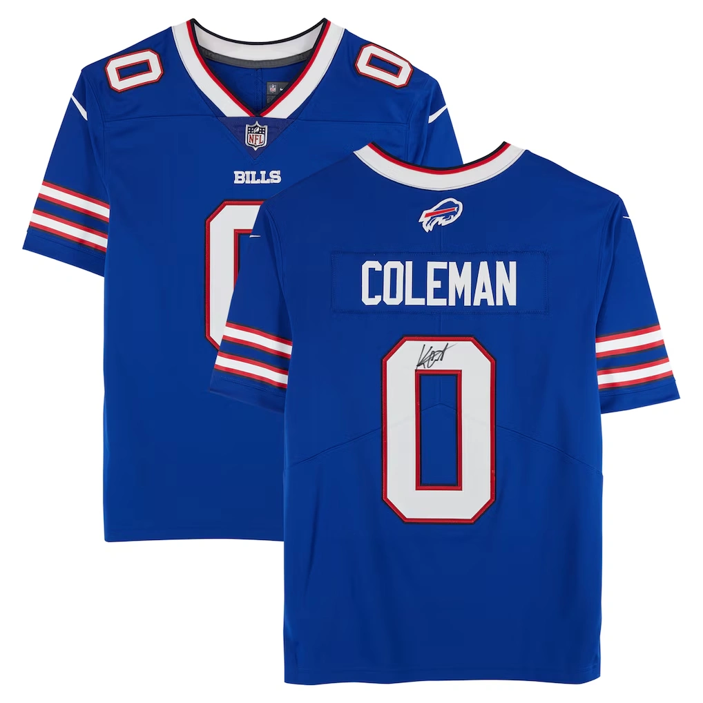 Keon Coleman Buffalo Bills Autographed Fanatics Authentic Royal Nike Limited Jersey