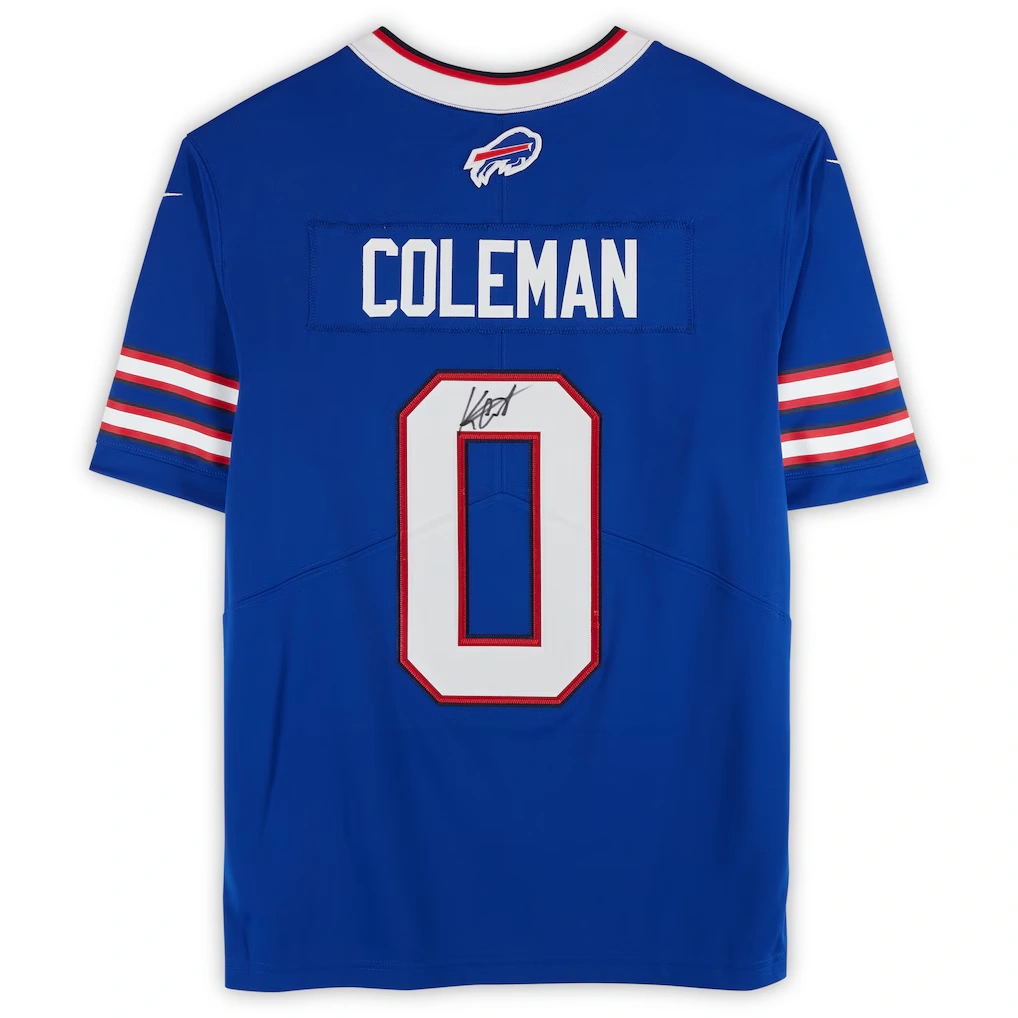 Keon Coleman Buffalo Bills Autographed Fanatics Authentic Royal Nike Limited Jersey