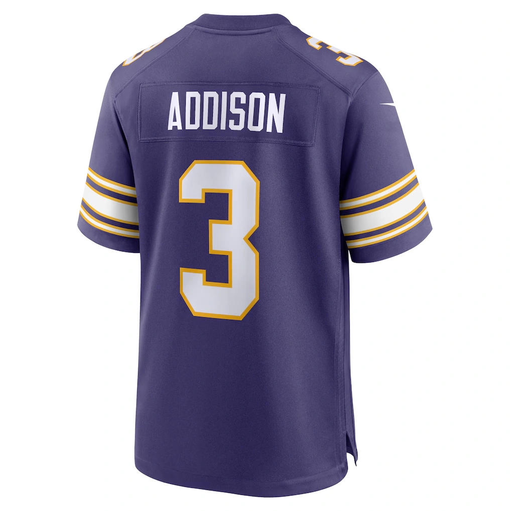 Men's Minnesota Vikings Jordan Addison Nike Purple Alternate Game Jersey