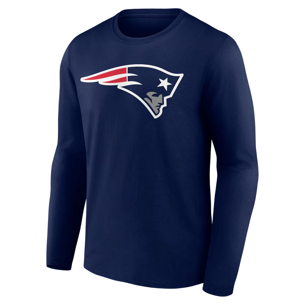 Men's New England Patriots Drake Maye Navy Nickname Long Sleeve T-Shirt