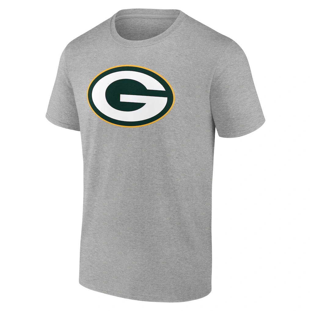 Men's Green Bay Packers Gray Team Authentic Custom Name & Number T-Shirt