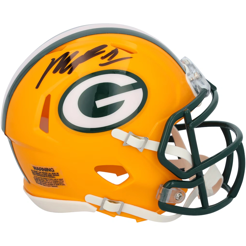 Micah Parsons Green Bay Packers Autographed Fanatics Authentic Riddell Speed Mini Helmet