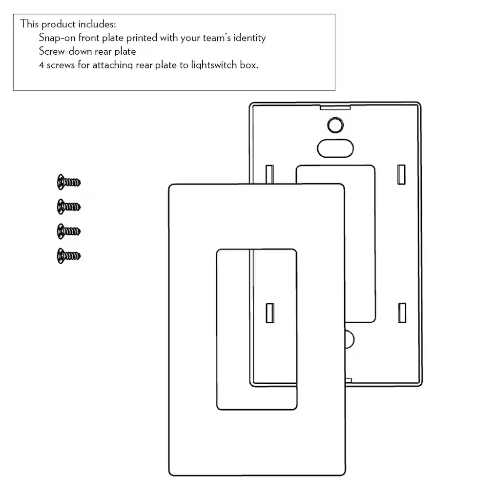 Chicago Cardinals Legendary Design Single Rocker Lightswitch Plate