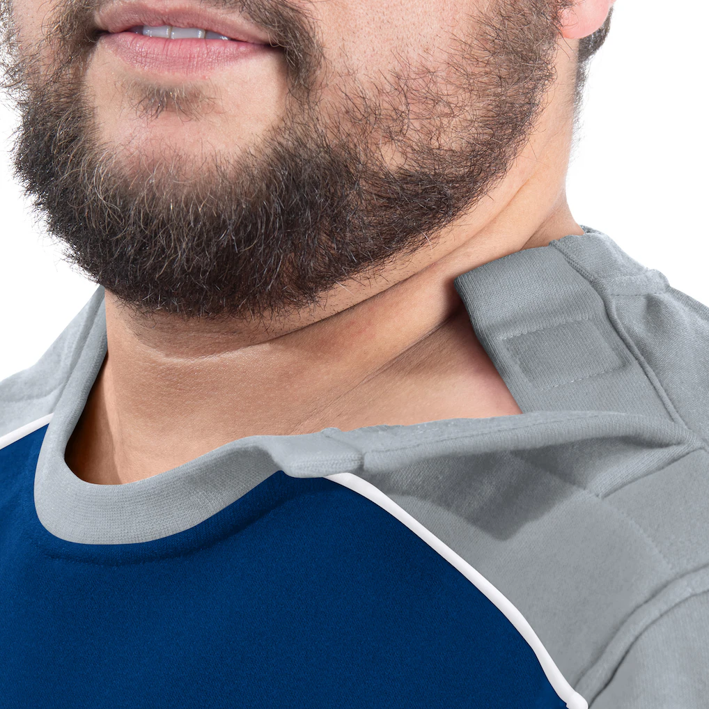 Men's Indianapolis Colts G-III Sports by Carl Banks Royal Adaptive Lord Stanley Crewneck Sweatshirt