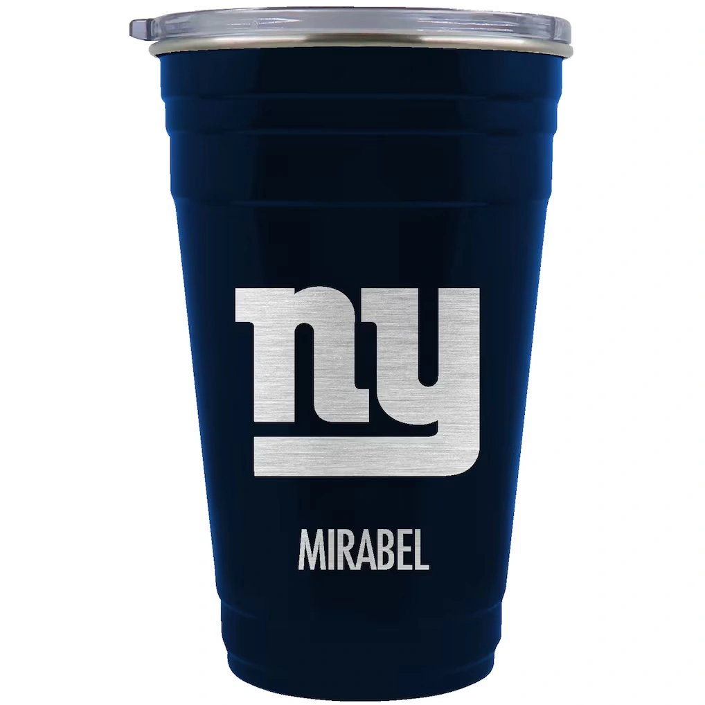 New York Giants Team Logo 22oz. Personalized Tailgater Travel Tumbler