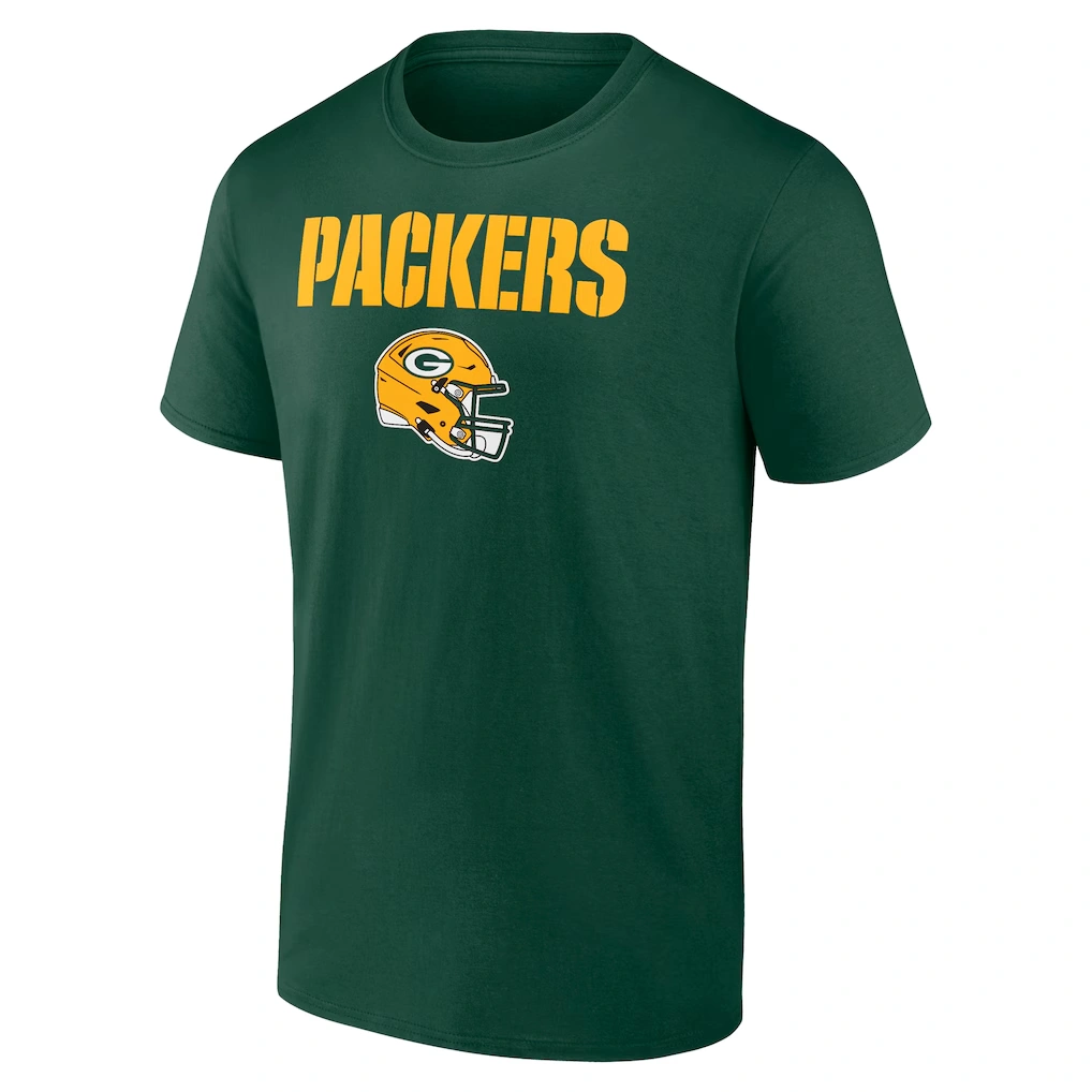 Men's Green Bay Packers Jordan Love Green Team Wordmark Name & Number T-Shirt