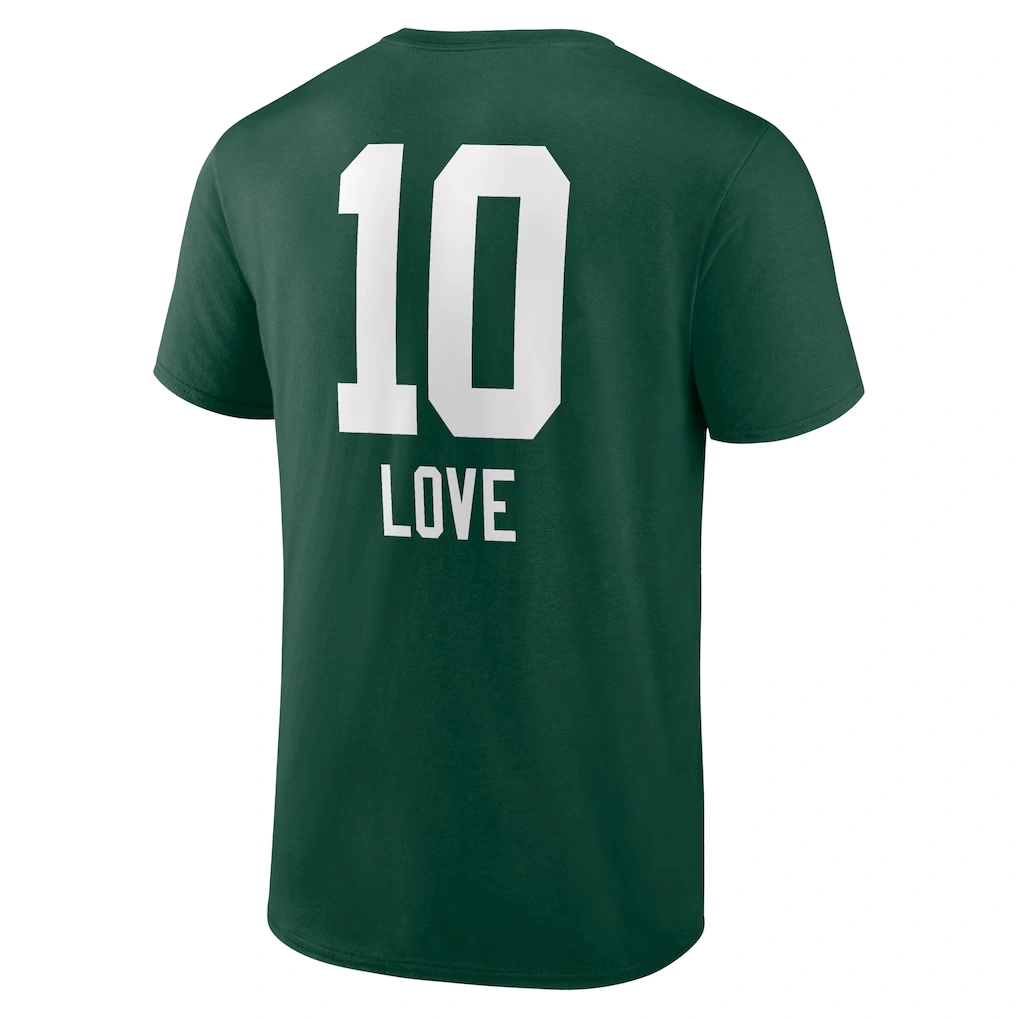 Men's Green Bay Packers Jordan Love Green Team Wordmark Name & Number T-Shirt 3 Men's Green Bay Packers Jordan Love Green Team Wordmark Name & Number T-Shirt
