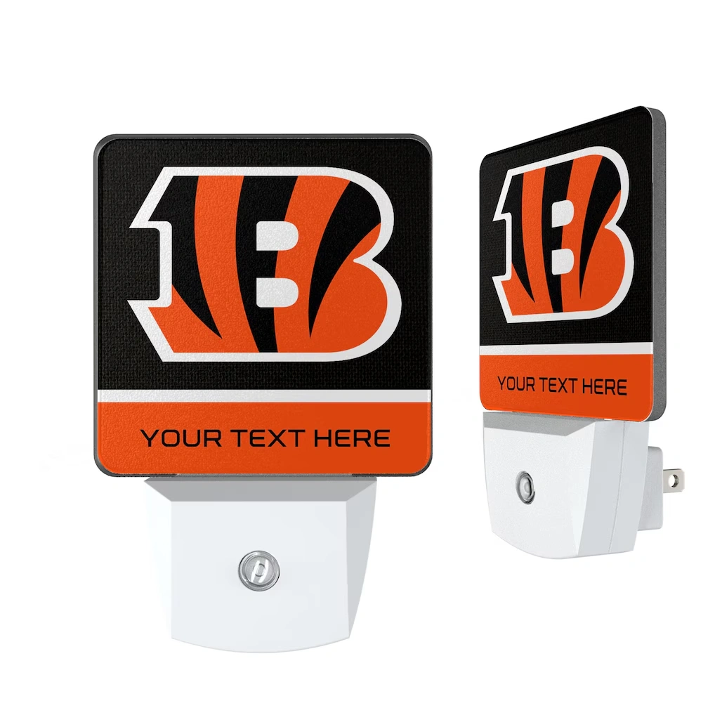Cincinnati Bengals Personalized 2-Piece Nightlight Set