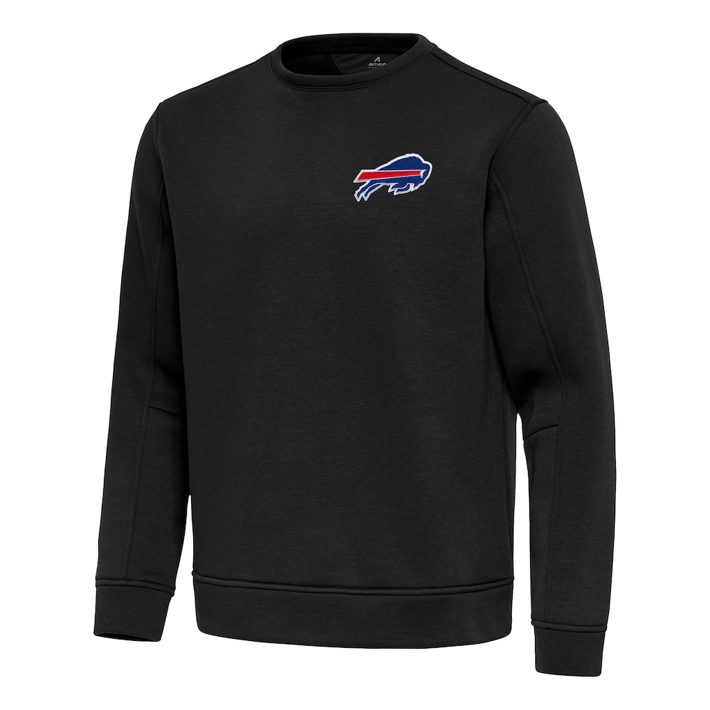 Men's Buffalo Bills Antigua Black Relevant Lightweight Pullover Sweatshirt