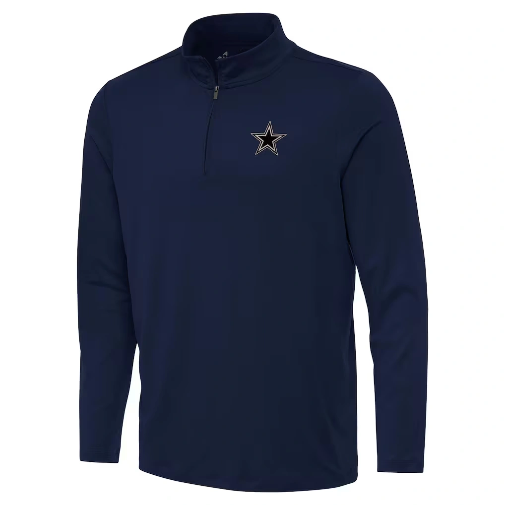 Men's Dallas Cowboys Antigua Navy Reprocess Quarter-Zip Top