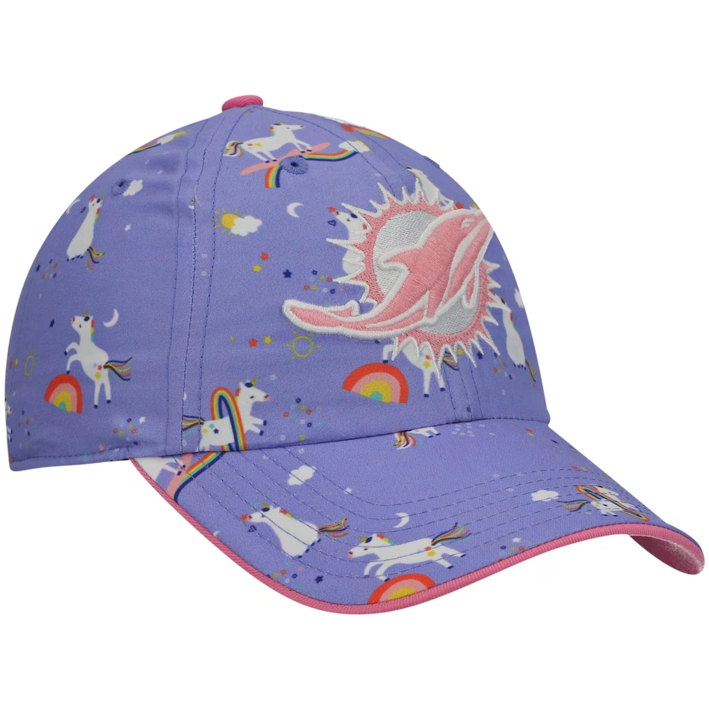 Girls Preschool Miami Dolphins '47 Purple Unicorn Clean Up Adjustable Hat 3 Girls Preschool Miami Dolphins '47 Purple Unicorn Clean Up Adjustable Hat