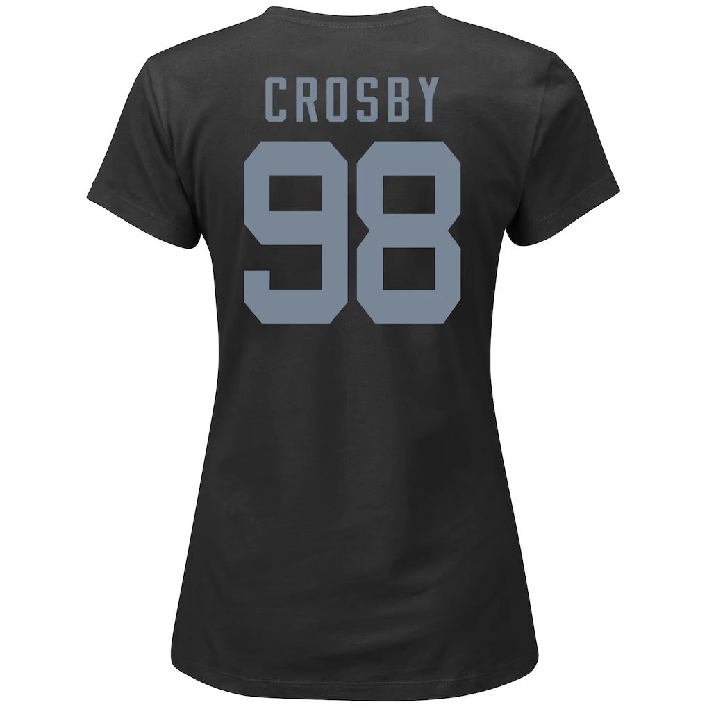 Women's Las Vegas Raiders Maxx Crosby Fanatics Black Plus Size Player Name & Number V-Neck T-Shirt