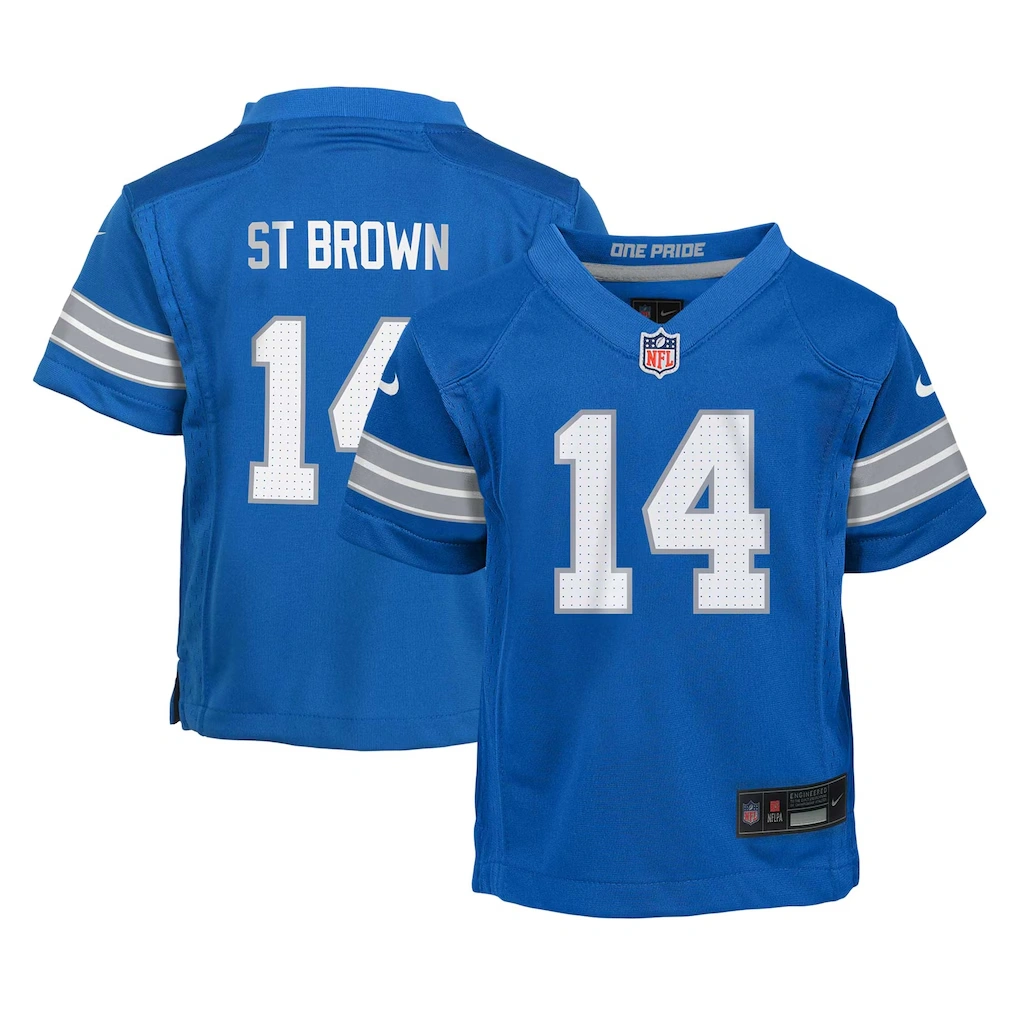 Infant Detroit Lions Amon-Ra St. Brown Nike Blue Team Player Game Jersey