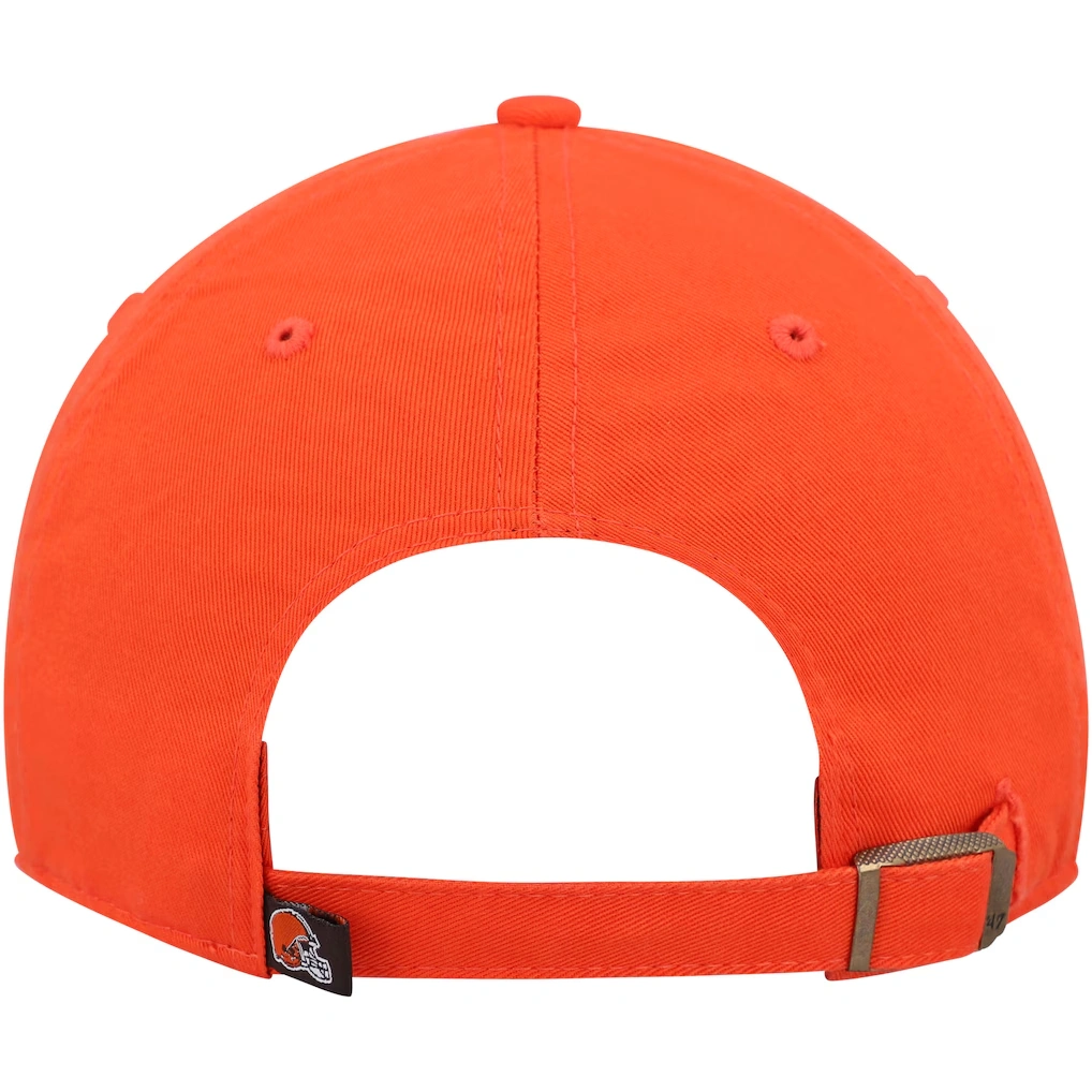 Men's Cleveland Browns '47 Orange Clean Up Primary Adjustable Hat