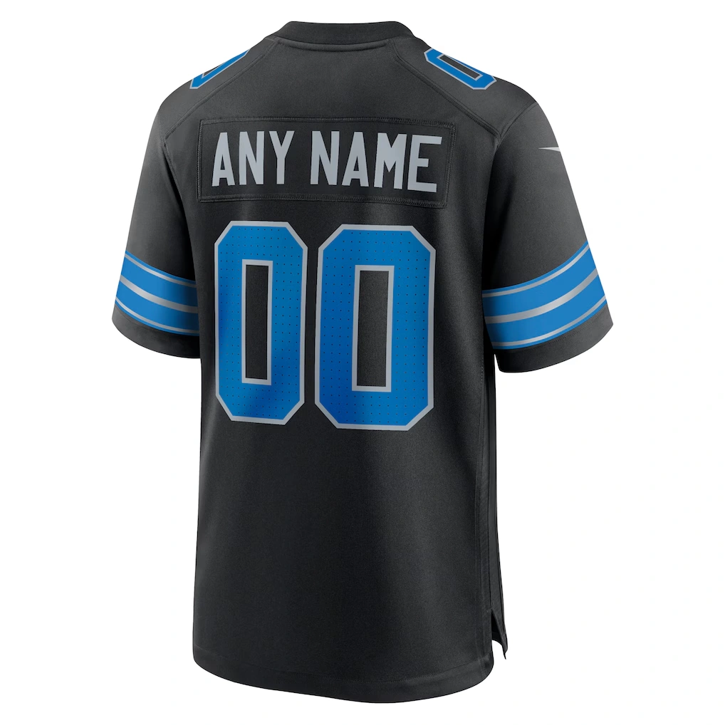Men's Detroit Lions Nike Black Alternate Custom Game Jersey