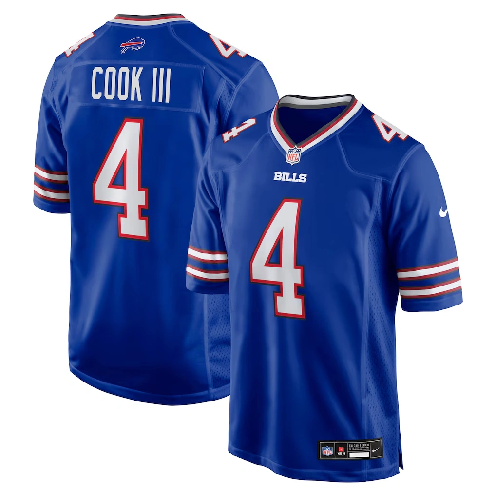 Men's Buffalo Bills James Cook III Nike Royal Team Game Jersey