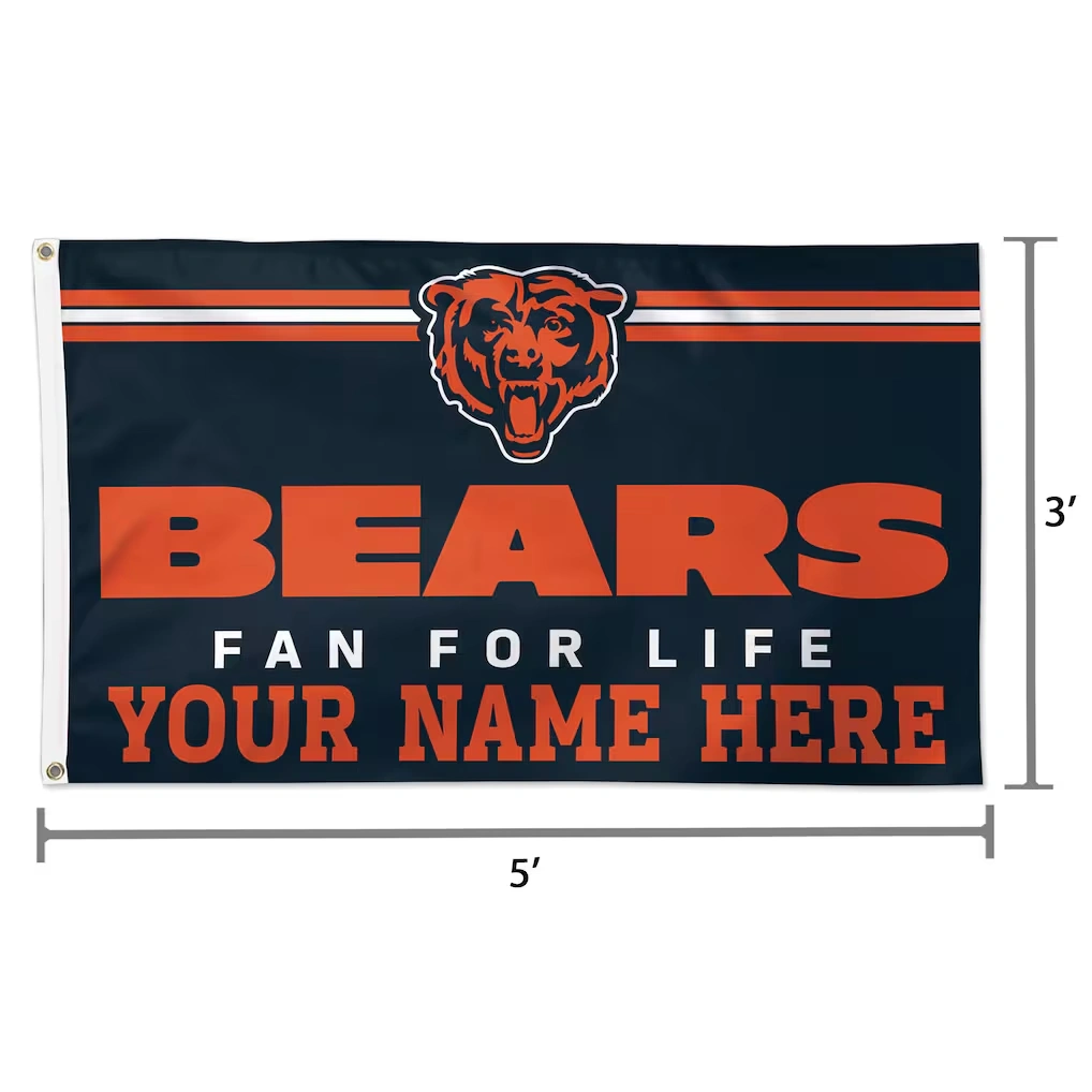Chicago Bears WinCraft 3' x 5' One-Sided Deluxe Personalized Flag