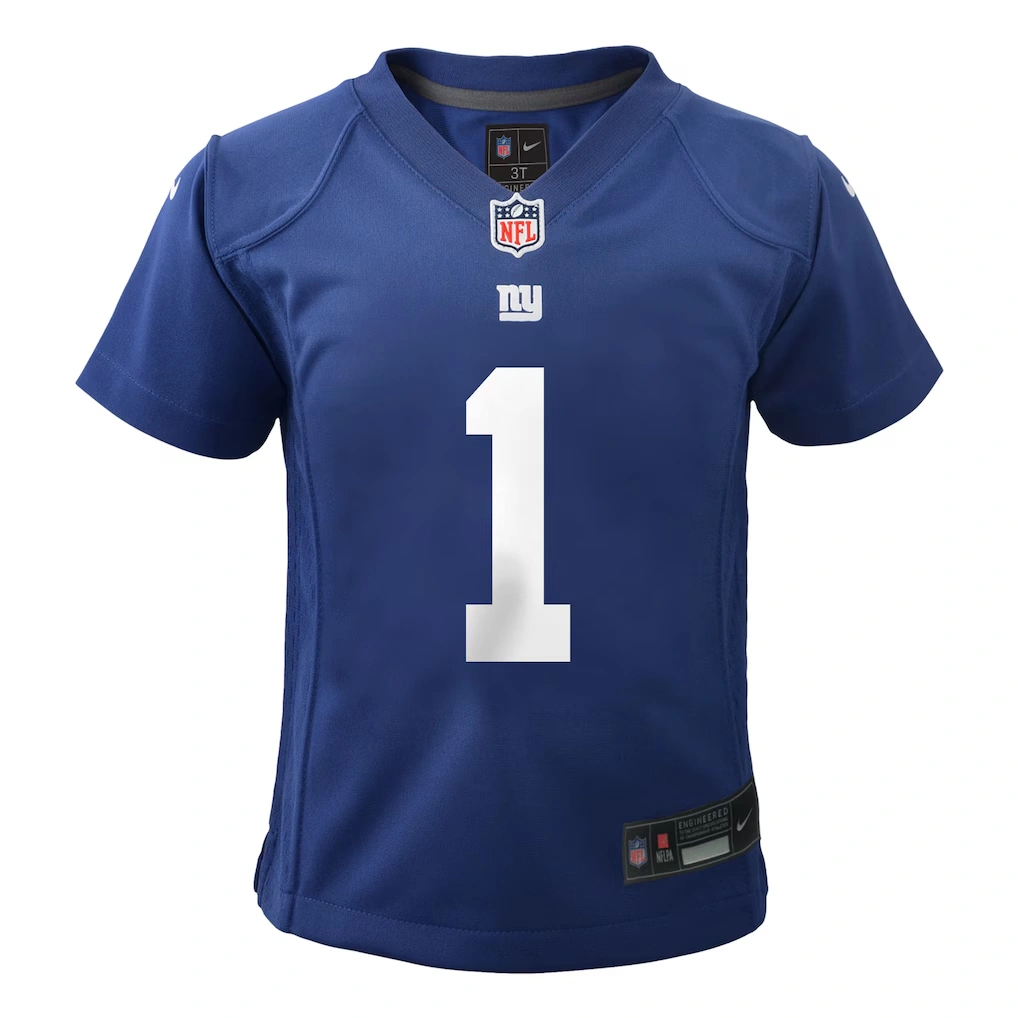 Toddler New York Giants Malik Nabers Nike Royal Game Jersey
