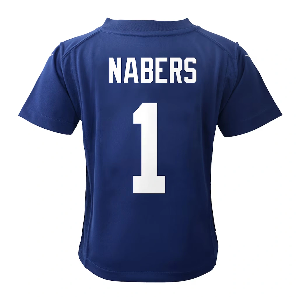 Toddler New York Giants Malik Nabers Nike Royal Game Jersey