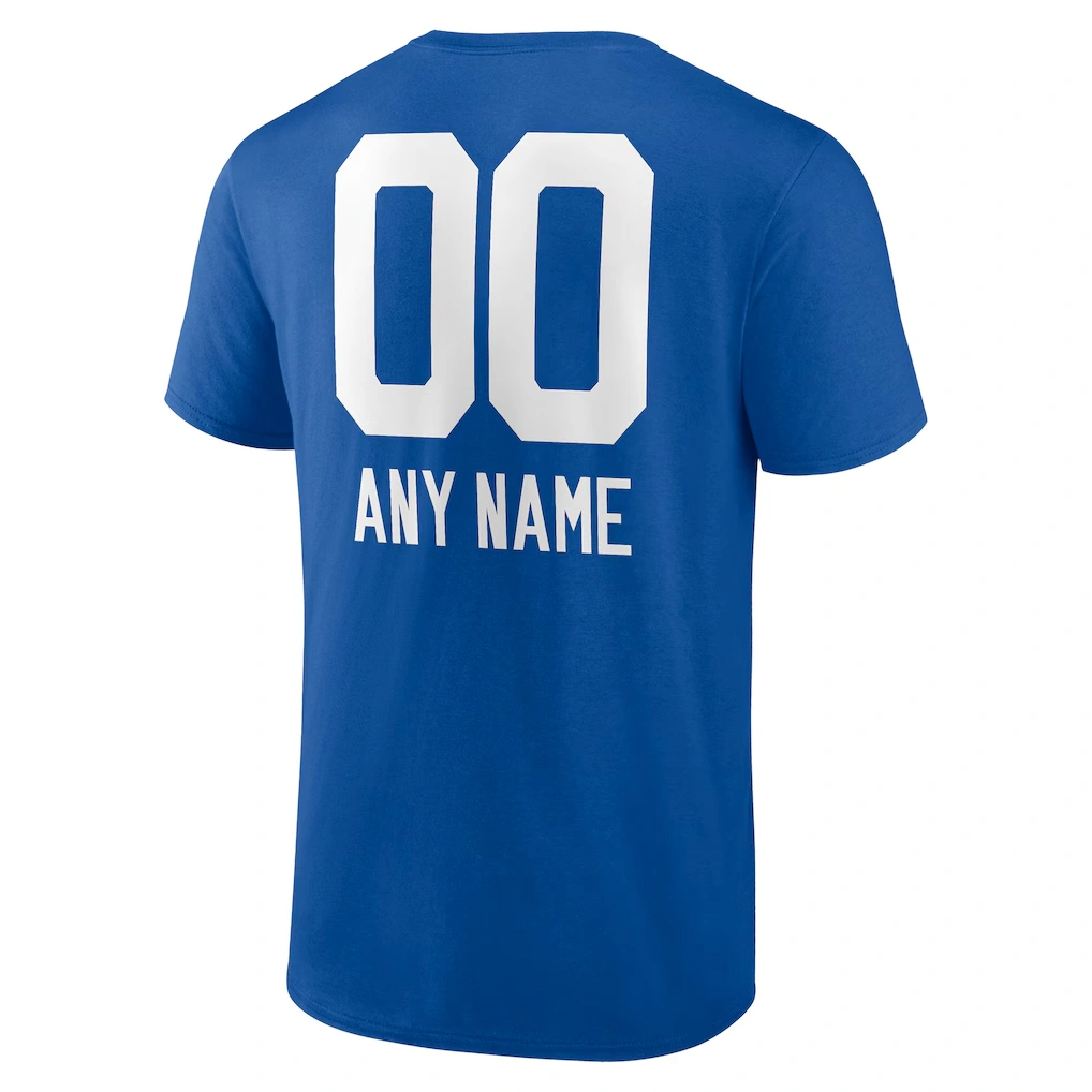 Men's Indianapolis Colts Royal Personalized Name & Number Team Wordmark T-Shirt