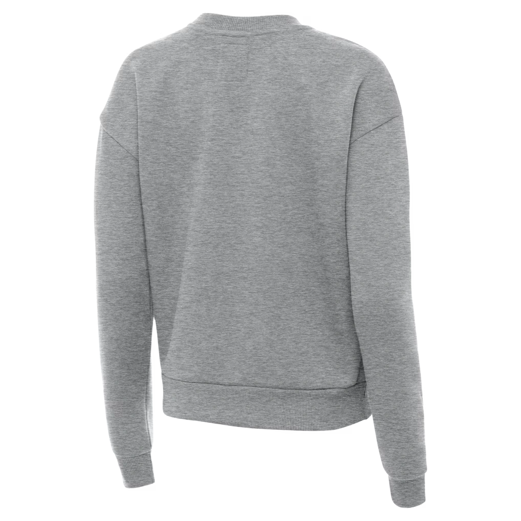 Women's Las Vegas Raiders Antigua Heather Gray Victory Crew Pullover Sweatshirt