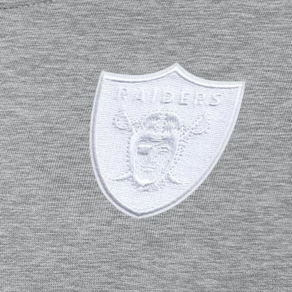 Women's Las Vegas Raiders Antigua Heather Gray Victory Crew Pullover Sweatshirt