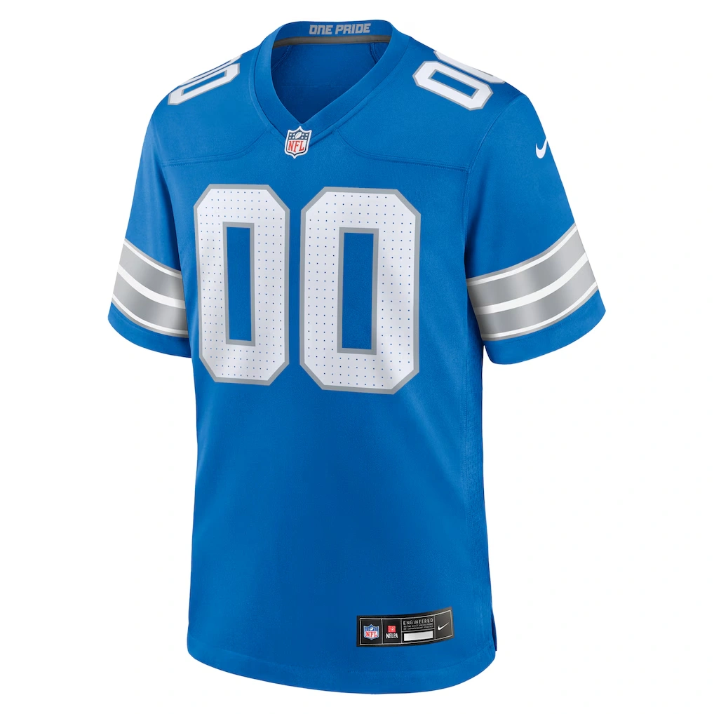Men's Detroit Lions Nike Blue Custom Game Jersey