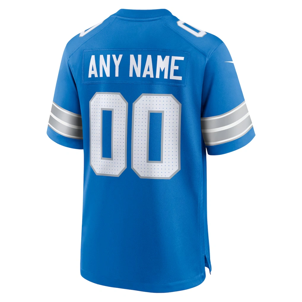 Men's Detroit Lions Nike Blue Custom Game Jersey
