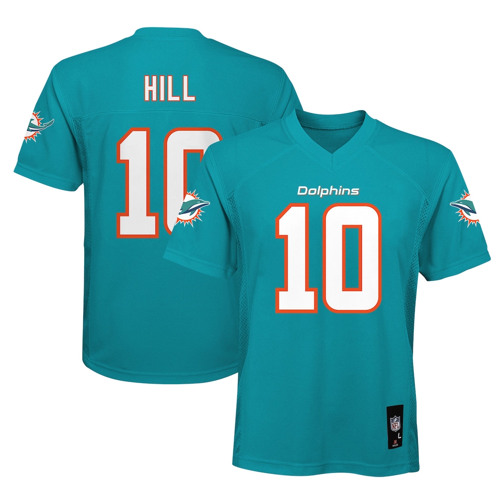 Preschool Miami Dolphins Tyreek Hill Aqua Replica Player Jersey
