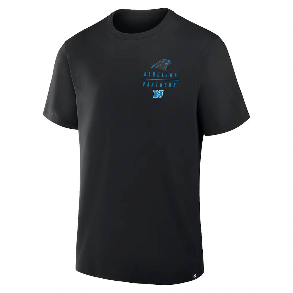 Men's Carolina Panthers Fanatics Black Passing Pocket Legacy T-Shirt