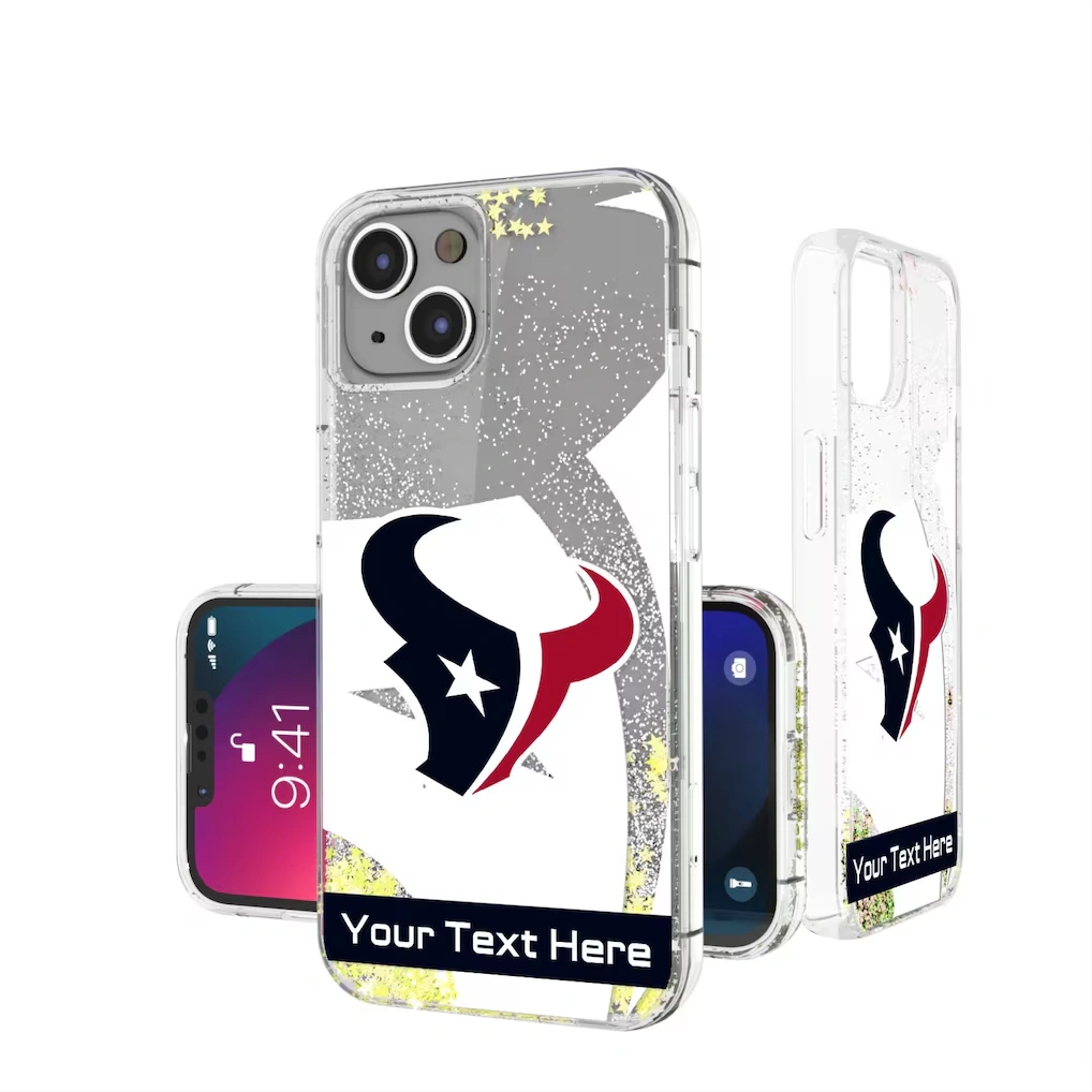 Houston Texans Personalized Tilt Design iPhone Glitter Phone Case 3 Houston Texans Personalized Tilt Design iPhone Glitter Phone Case