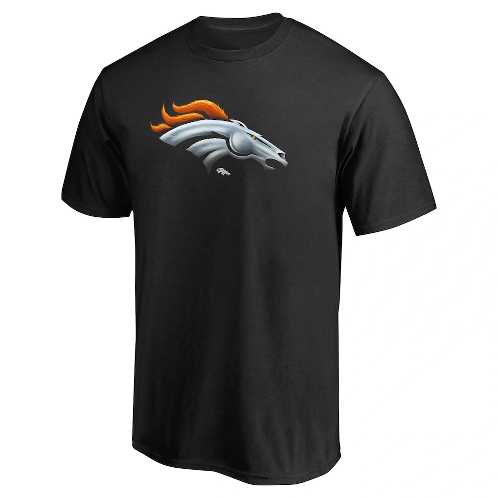 Men's Denver Broncos Black Personalized Midnight Mascot T-Shirt