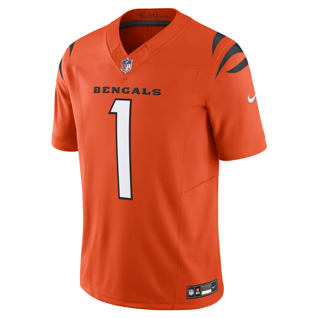 Men's Cincinnati Bengals Ja'Marr Chase Nike Orange Vapor F.U.S.E. Limited Jersey