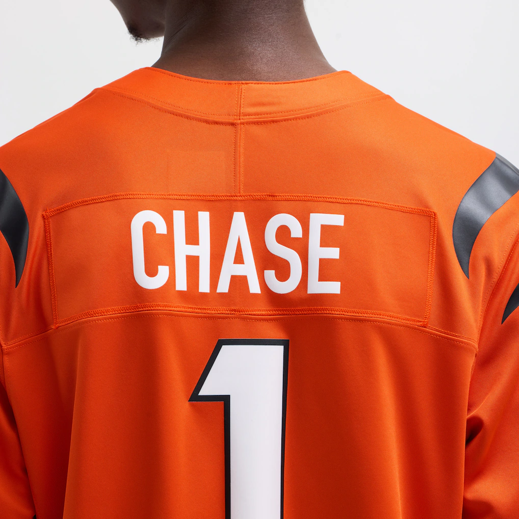 Men's Cincinnati Bengals Ja'Marr Chase Nike Orange Vapor F.U.S.E. Limited Jersey