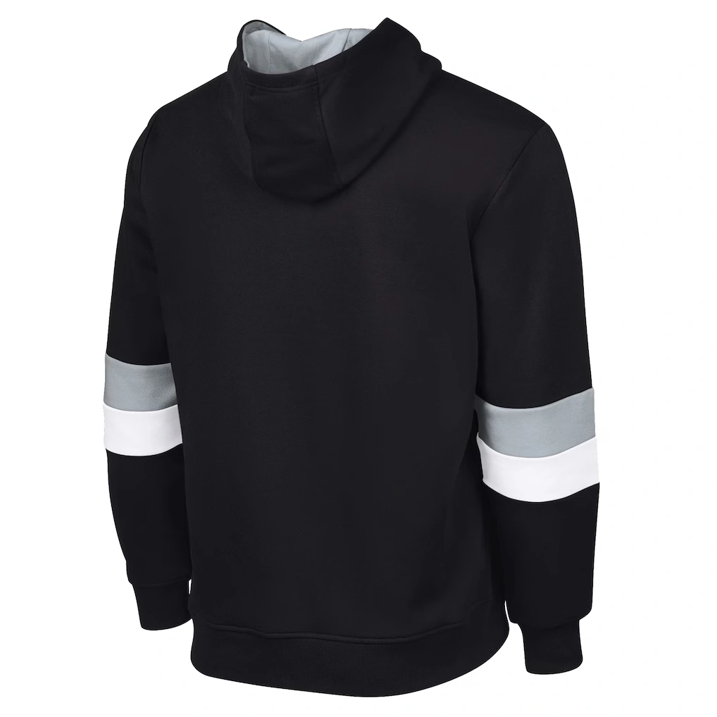 Men's Las Vegas Raiders G-III Sports by Carl Banks Black/Silver Adaptive Faceoff Pullover Hoodie