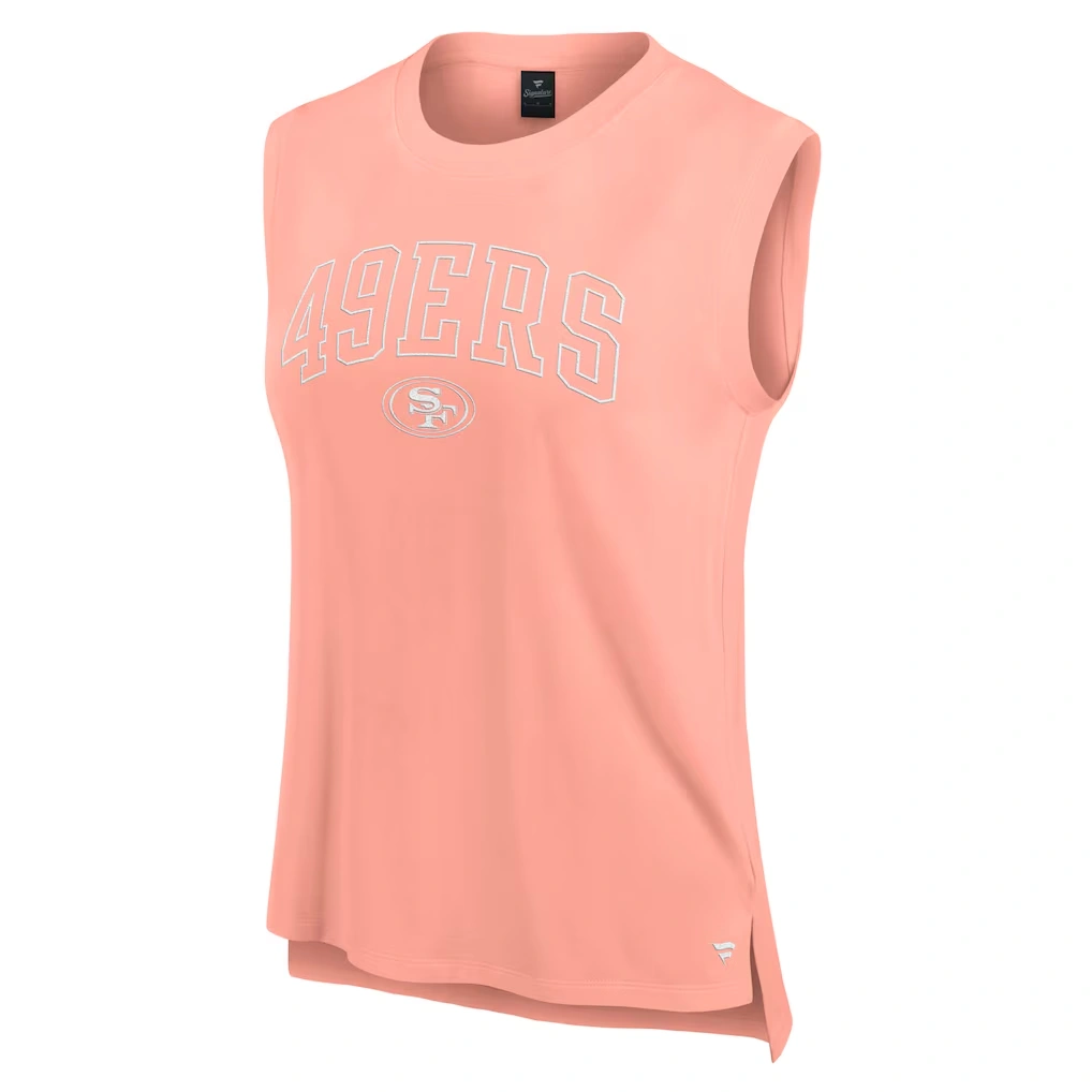Women's San Francisco 49ers Fanatics Coral Studio Gym Tank Top