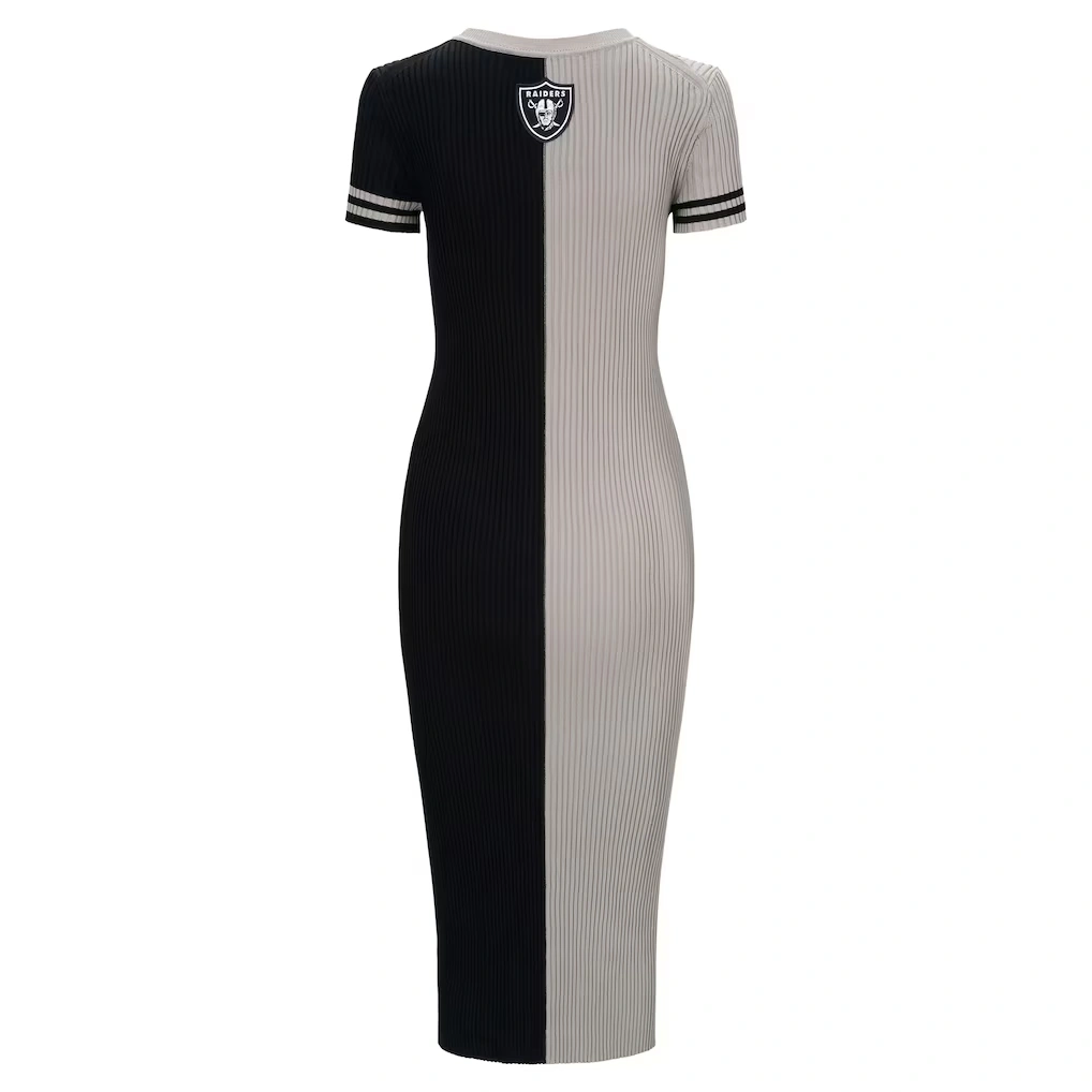 Women's Las Vegas Raiders STAUD Silver/Black Colleen Dress