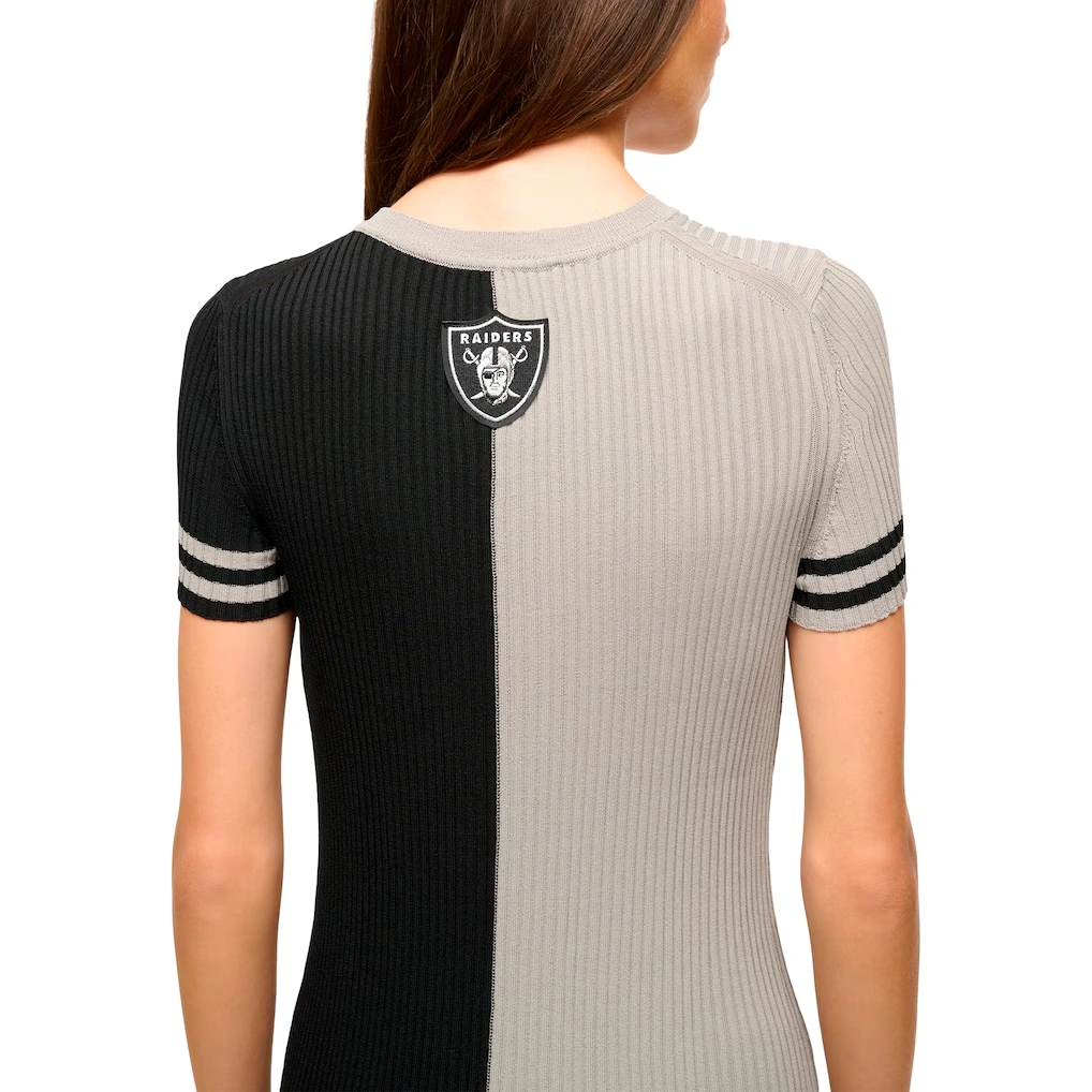 Women's Las Vegas Raiders STAUD Silver/Black Colleen Dress