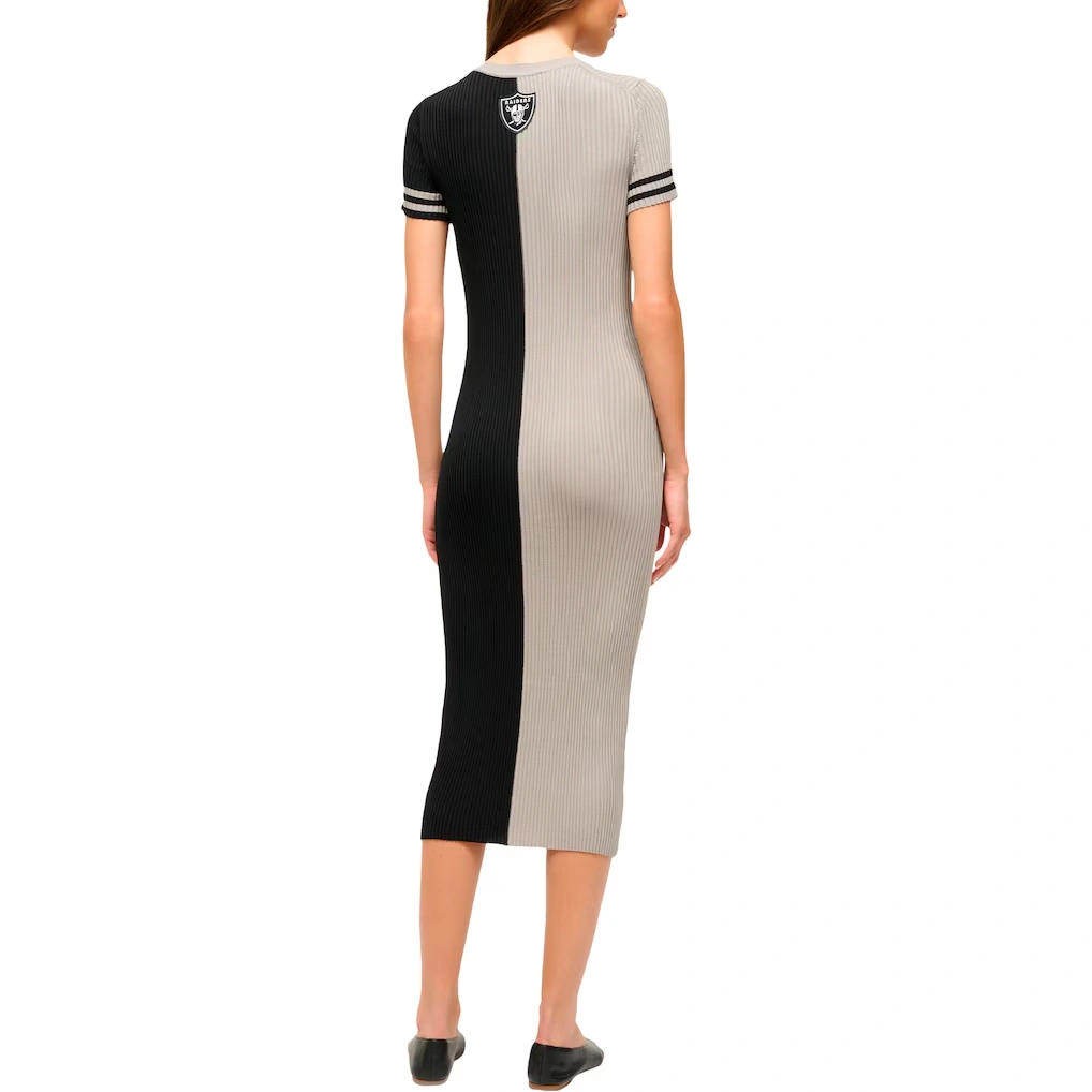 Women's Las Vegas Raiders STAUD Silver/Black Colleen Dress